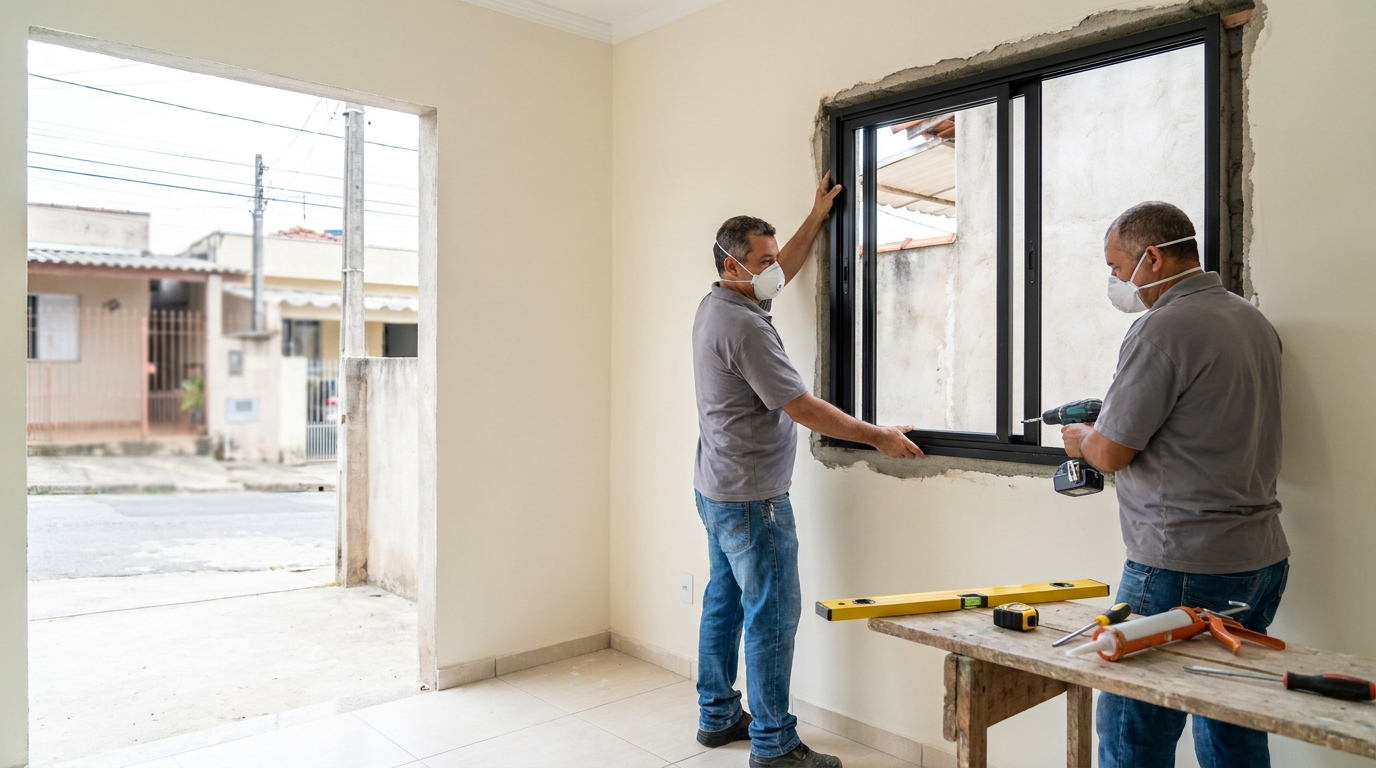 Esquadria de alumínio preta em Manaus-AM